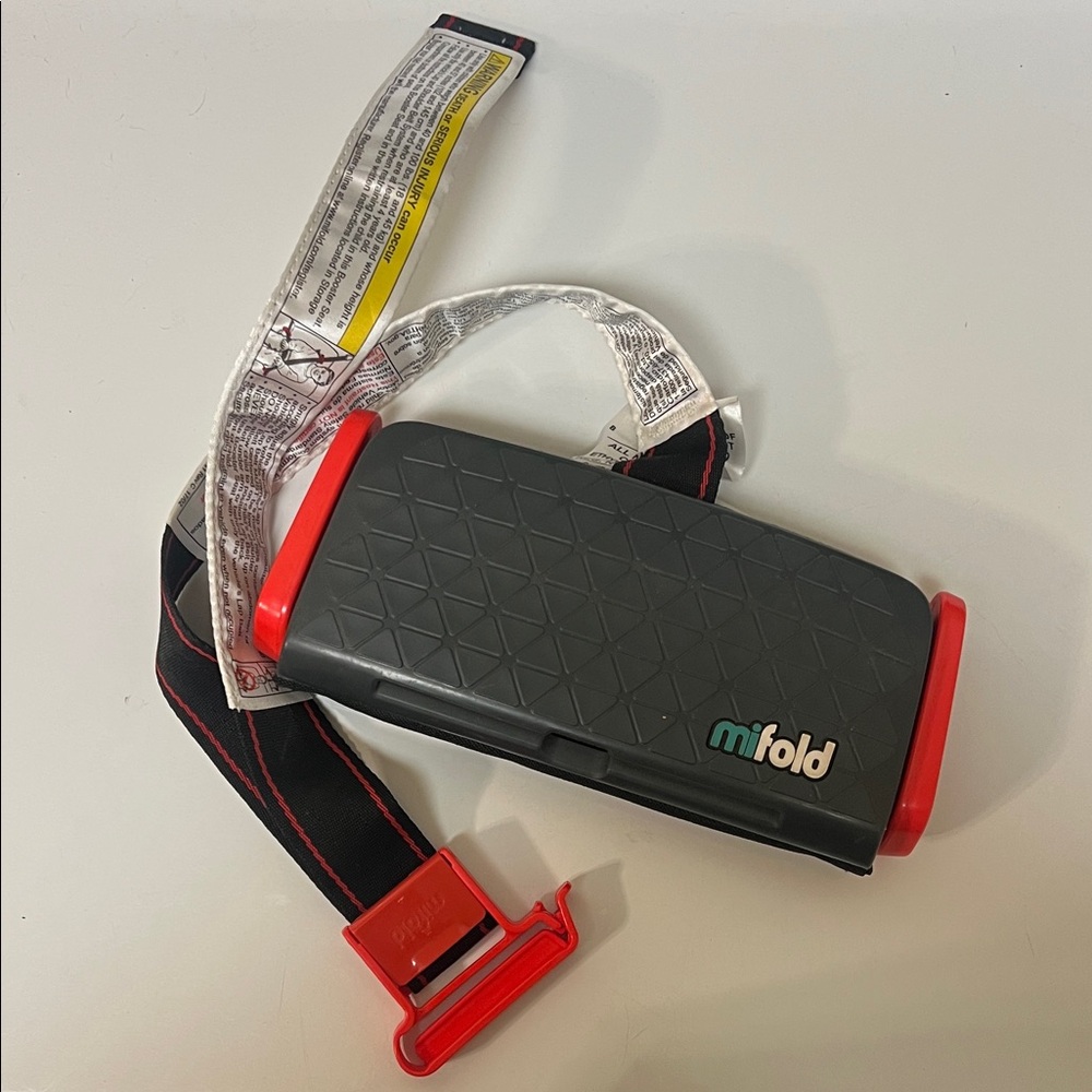 Mifold Gray and Red Booster Seat